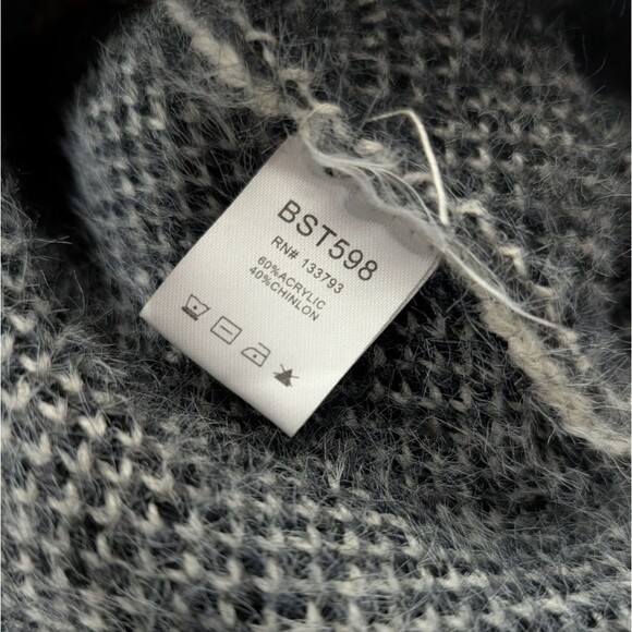 Anthropologie Monochrome Abstract Poncho - Picture 5 of 8